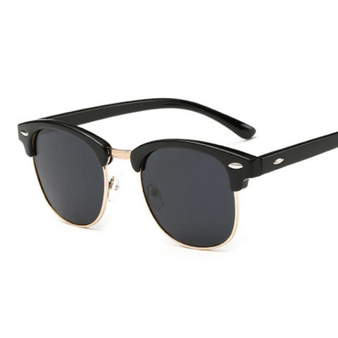 Unisex Retro Polarized Sunglasses – Semi-Rimless, UV400, Classic Style - Fashlot 