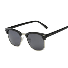 Unisex Retro Polarized Sunglasses – Semi-Rimless, UV400, Classic Style - Fashlot 
