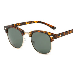 Unisex Retro Polarized Sunglasses – Semi-Rimless, UV400, Classic Style - Fashlot 