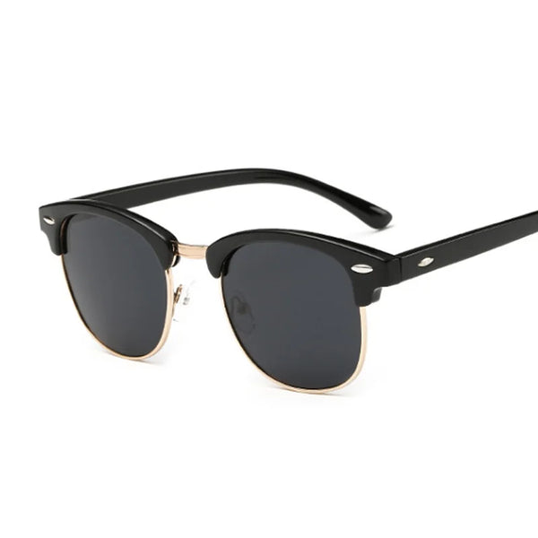 Unisex Retro Polarized Sunglasses – Semi-Rimless, UV400, Classic Style - Fashlot 