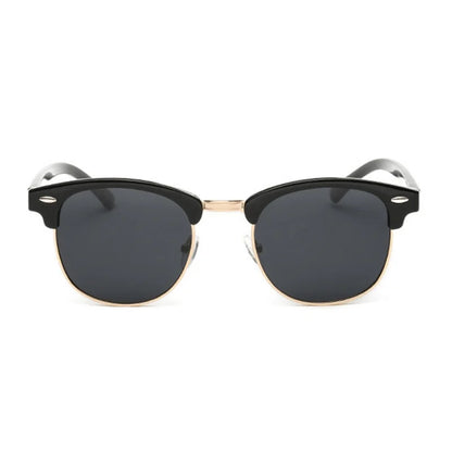 Unisex Retro Polarized Sunglasses – Semi-Rimless, UV400, Classic Style - Fashlot 