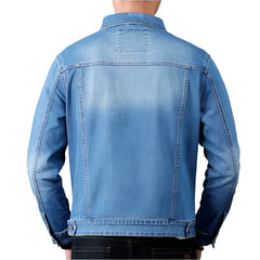 Men’s Slim Fit Denim Jacket – Retro, Cotton, Classic Style -Fashlot