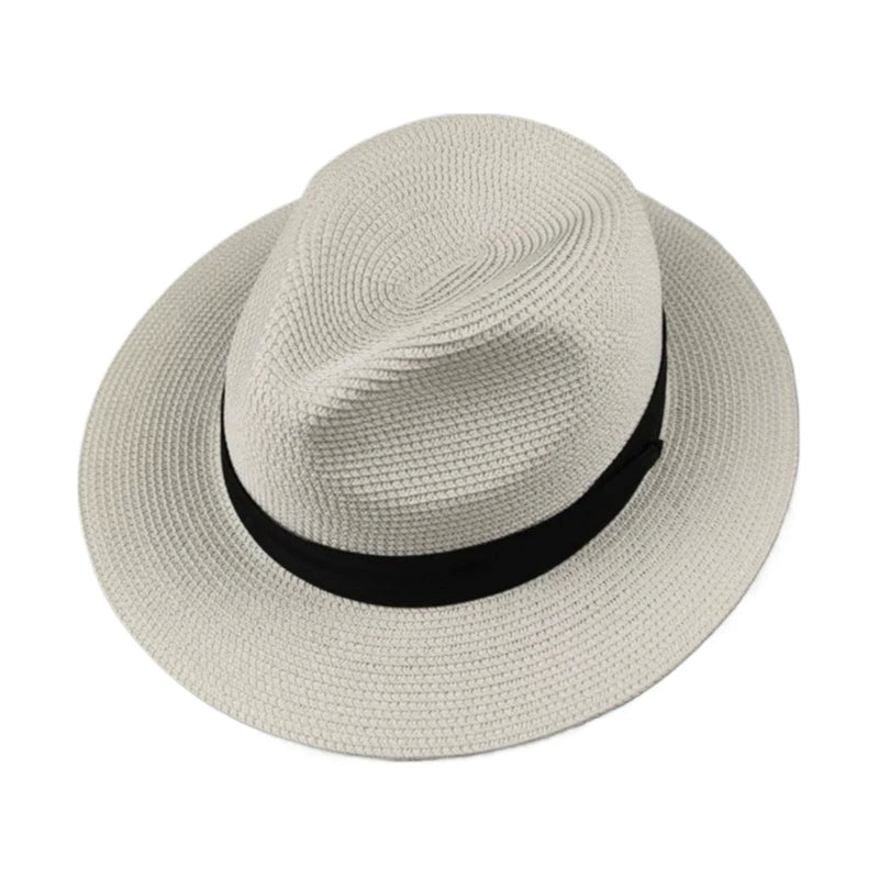 Summer Plus Size Panama Straw Hat – Classic Wide Brim Sun Protection - Fashlot