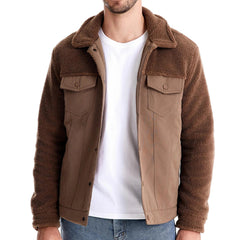 Men’s Autumn Winter Sherpa Fleece Jacket – Warm, Stylish & Comfortable - Fashlot