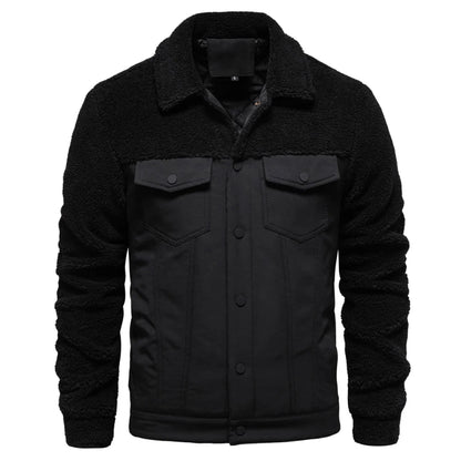 Men’s Autumn Winter Sherpa Fleece Jacket – Warm, Stylish & Comfortable - Fashlot