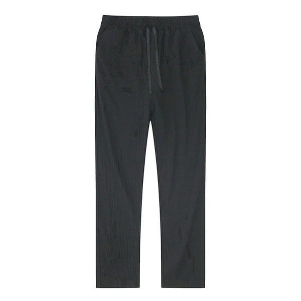 Black Men's Linen Drawstring Pants - Fashlot