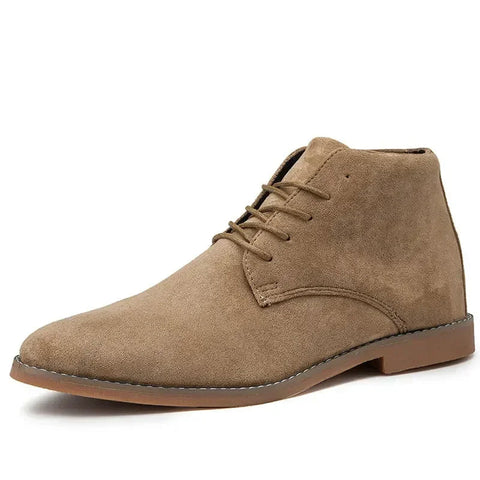 Men’s Suede Lace-Up Ankle Khaki Boots – Stylish, Comfortable & Durable - Fashlot