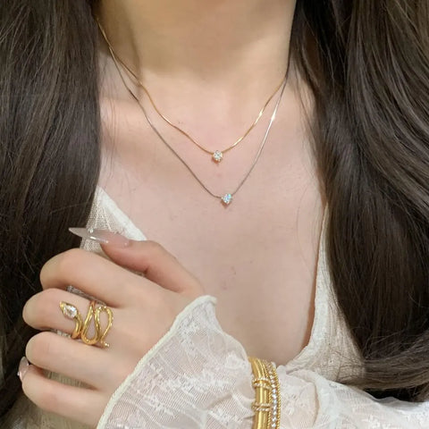 18k White Gold Pandent Necklace for Women - Fashlot