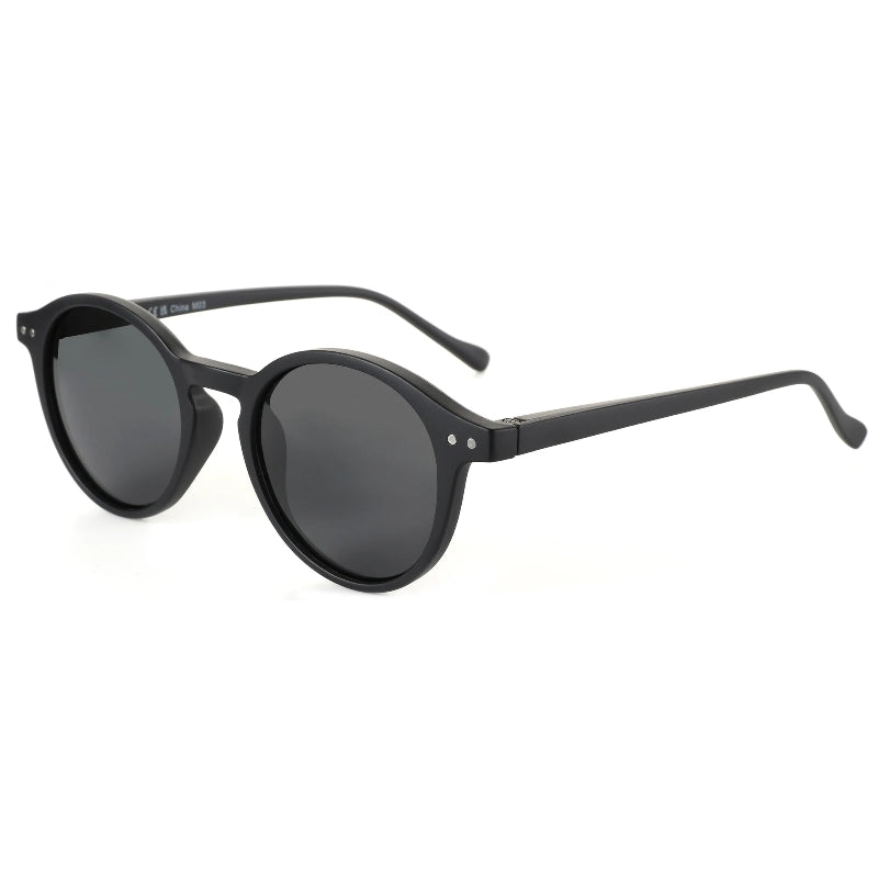 Matte Black Sunglasses with tortoiseshell frame and gray lenses on a white background - Fashlot 