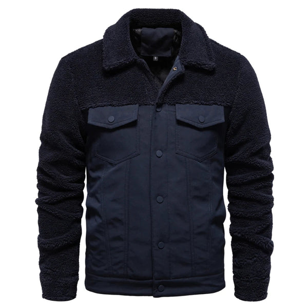 Men’s Autumn Winter Sherpa Fleece Jacket – Warm, Stylish & Comfortable - Fashlot