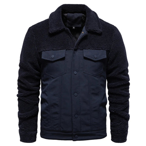 Men’s Autumn Winter Sherpa Fleece Jacket – Warm, Stylish & Comfortable - Fashlot