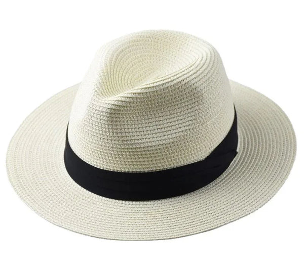 Summer Plus Size Panama Straw Hat – Classic Wide Brim Sun Protection - Fashlot