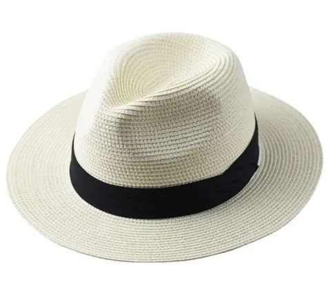 Summer Plus Size Panama Straw Hat – Classic Wide Brim Sun Protection - Fashlot