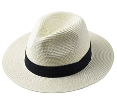 Summer Plus Size Panama Straw Hat – Classic Wide Brim Sun Protection - Fashlot