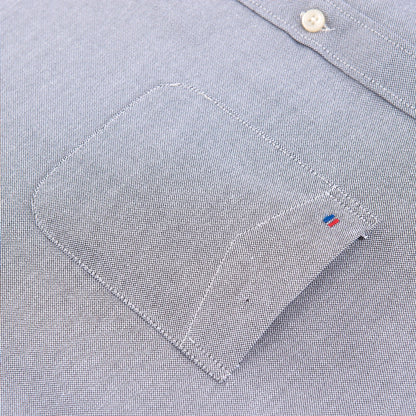 Men’s Oxford Long Sleeve Shirt – Casual Button-Down, Embroidered, Workwear Style - Fashlot