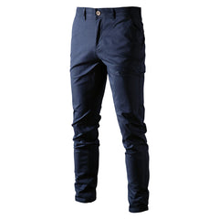 Men’s Straight Slim Chino Pants – Breathable Cotton Blend, Casual & Work - Fashlot