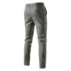 Men’s Straight Slim Chino Pants – Breathable Cotton Blend, Casual & Work - Fashlot