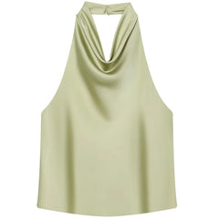 Emerald green halter top on a white background - Fashlot