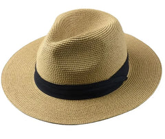 Summer Plus Size Panama Straw Hat – Classic Wide Brim Sun Protection - Fashlot
