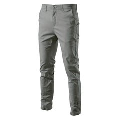 Men’s Straight Slim Chino Pants – Breathable Cotton Blend, Casual & Work - Fashlot