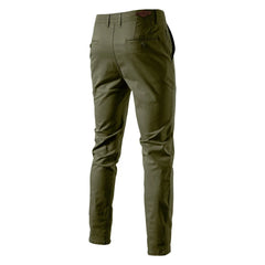 Men’s Straight Slim Chino Pants – Breathable Cotton Blend, Casual & Work - Fashlot