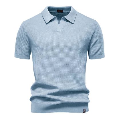 Light blue polo shirt on a white background - Fashlot