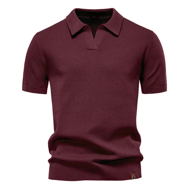 burgundy polo shirt on a white background - Fashlot
