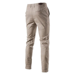 Men’s Straight Slim Chino Pants – Breathable Cotton Blend, Casual & Work - Fashlot