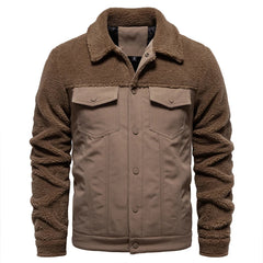 Men’s Autumn Winter Sherpa Fleece Jacket – Warm, Stylish & Comfortable - Fashlot