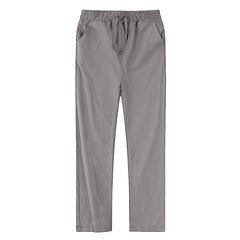 Gray Men's Linen Drawstring Pants - Fashlot