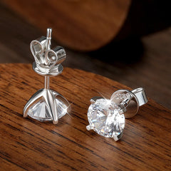 S925 Sterling Silver Moissanite Stud Earrings 0.2-2ct - Fashlot
