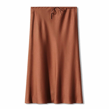 Brown slip skirt on a white background - Fashlot