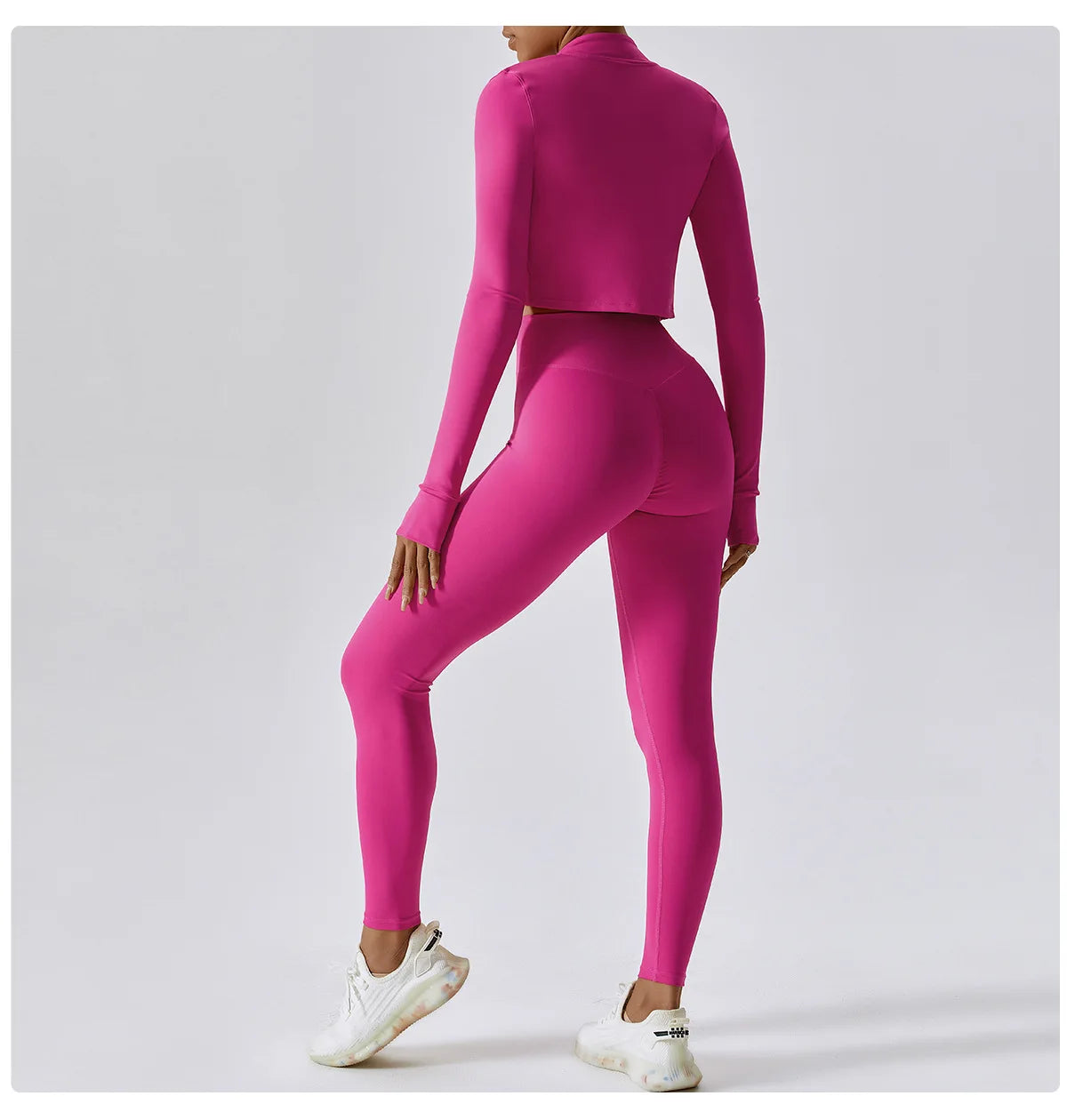 Magenta Women’s 3 Piece Tracksuit Pants Set – Quick Dry, High Waist, Breathable Activewear - Fashlot