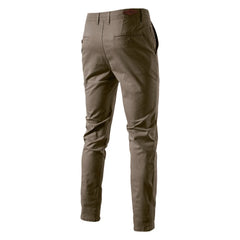 Men’s Straight Slim Chino Pants – Breathable Cotton Blend, Casual & Work - Fashlot