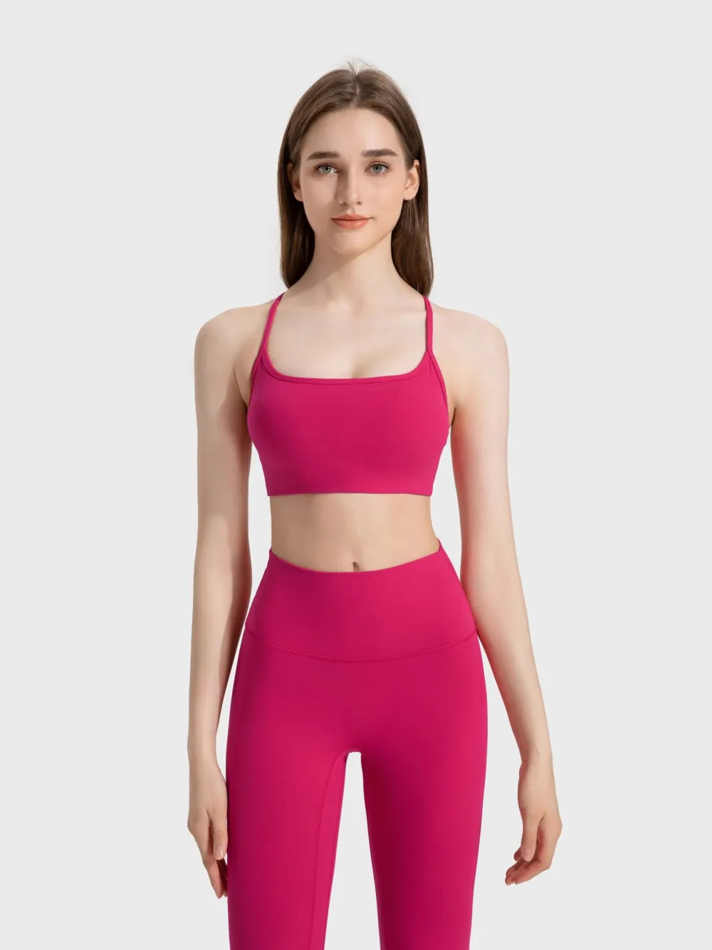 Women’s Crisscross Back Scoop Neck Active Cami – With Removable Pads - Fashlot