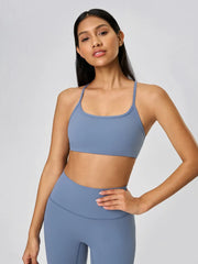 Women’s Crisscross Back Scoop Neck Active Cami – With Removable Pads - Fashlot