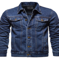 Men’s Button Down Long Sleeve Denim Jacket MW– Rugged Style & Everyday Comfort -Fashlot