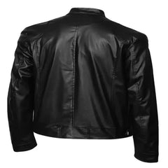 Men's Full Size Zip Up Long Sleeve PU Leather Jacket – Plus Size - Fashlot