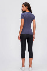 Women's Active T-Shirt – Short Sleeve Round Neck Sports Top for Workouts - Fashlot