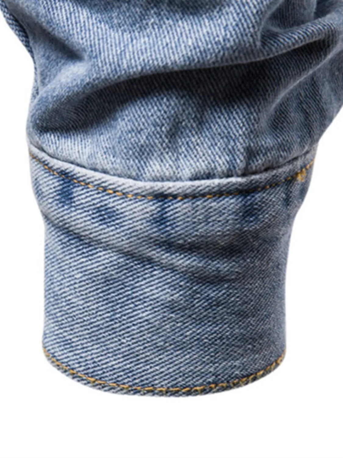 Men’s Button Down Long Sleeve Denim Jacket – Rugged Style & Everyday Comfort Sleeve - Fashlot