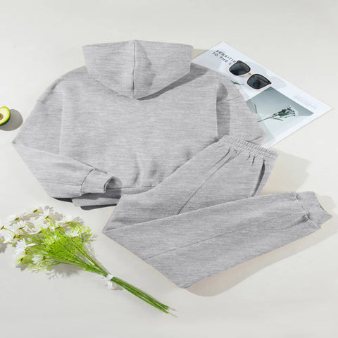 Dropped Shoulder Long Sleeve Hoodie and Pants Active Set - Fashlot