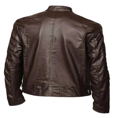 Men's Full Size Zip Up Long Sleeve PU Leather Jacket – Plus Size - Fashlot