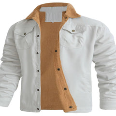 Men's Full Size Sherpa Plush Lined Long Sleeve Jacket – Plus Size - Fashlot