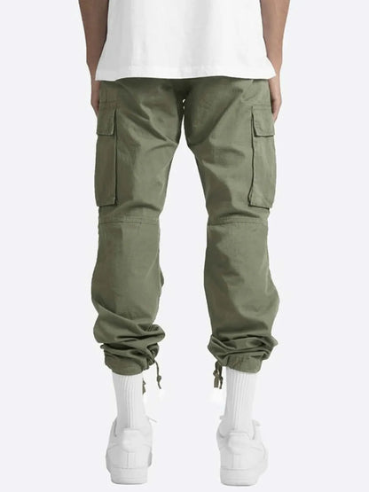 Men’s Green Full Size Drawstring Cargo Pants Back – Built for Comfort & Everyday Wear - Fashlot