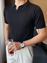 Men's Plus Size Collared Neck Short Sleeve Polo - Fashlot