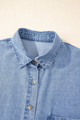 Women’s Button Down Short Sleeve Denim Dress - Classic, Clean, Effortless - Fashlot