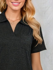 Classic Johnny Collar Short Sleeve T-Shirt - Fashlot 