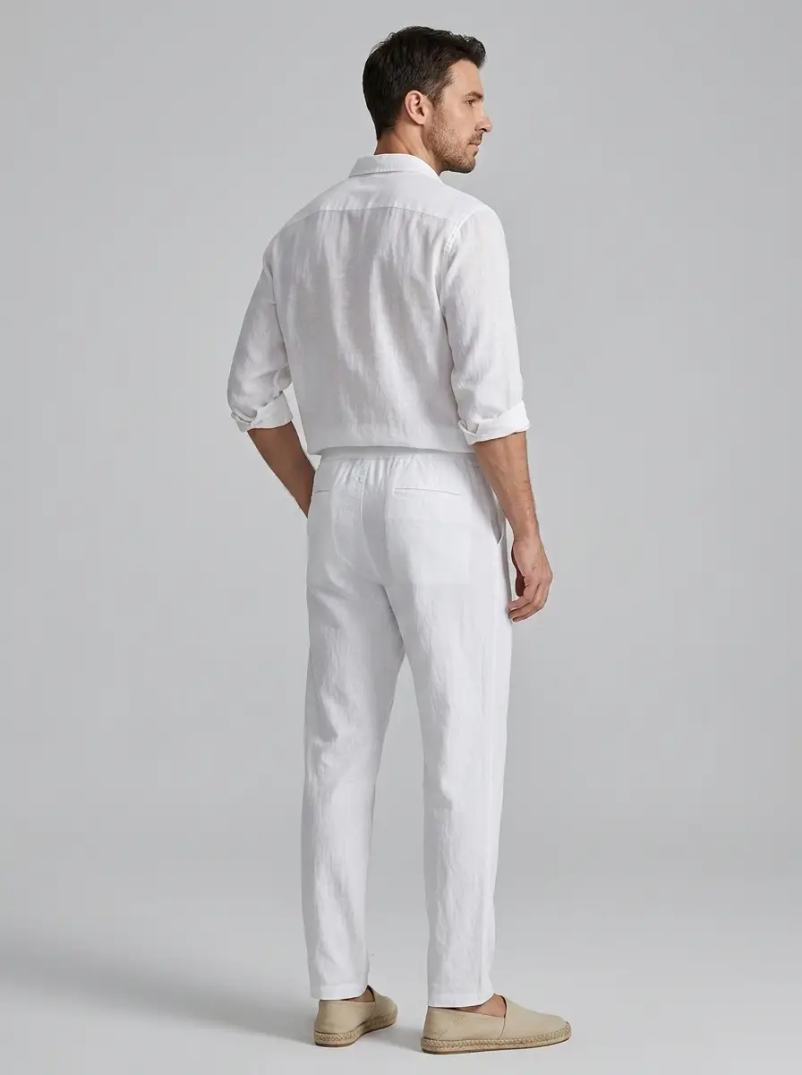 Men's Linen Drawstring Pants - Fashlot
