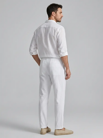 Men's Linen Drawstring Pants - Fashlot