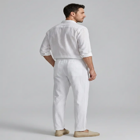 Men's Linen Drawstring Pants - Fashlot